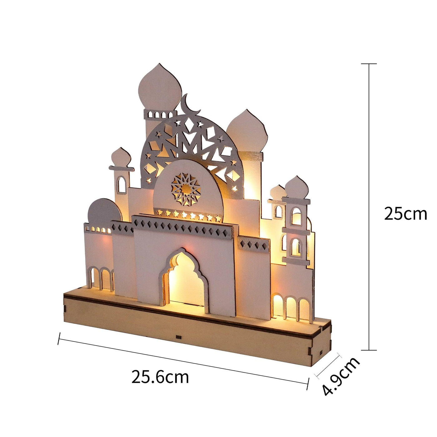 MR059 Lampe d'ambiance en bois LED en forme de MASJID