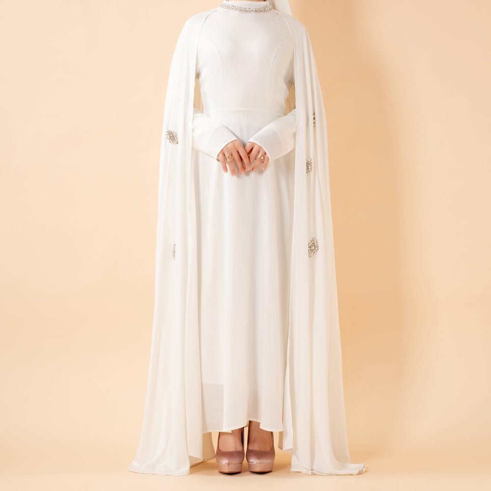 Cape Abaya Royal en Satin de Luxe (MA326)