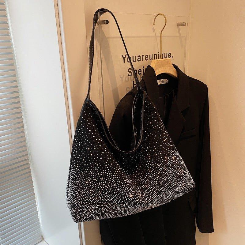 Sac fourre-tout MAC142 tendance à bandoulière orné de strass brillants