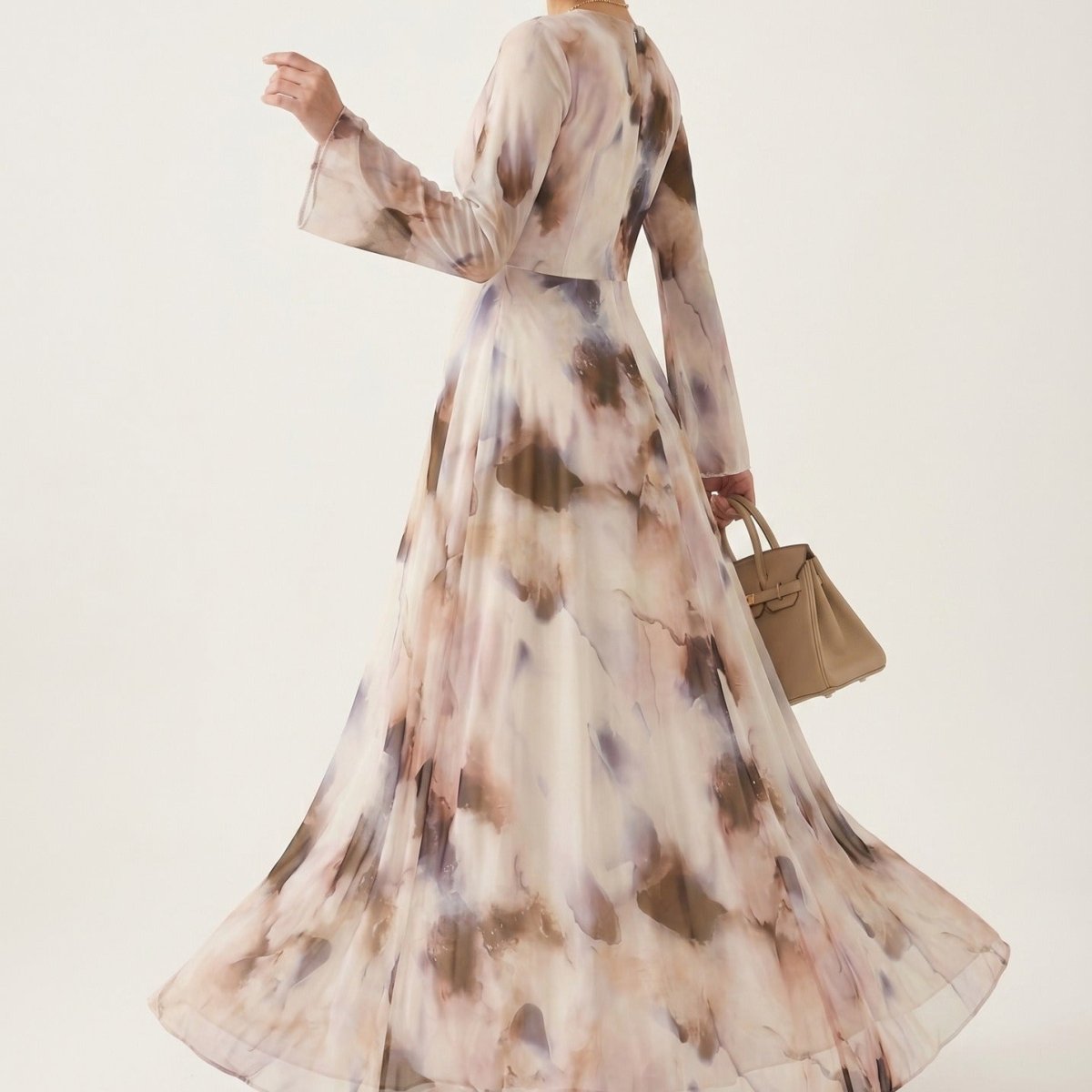 Robe Maxi Imprimé Aquarelle (MS447)
