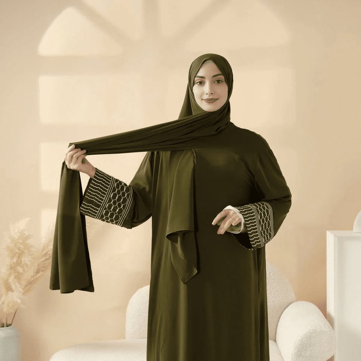 Robe Abaya Foulard de Poche Portable - Pièce d'Archive - MP042 (Taille Unique uniquement)