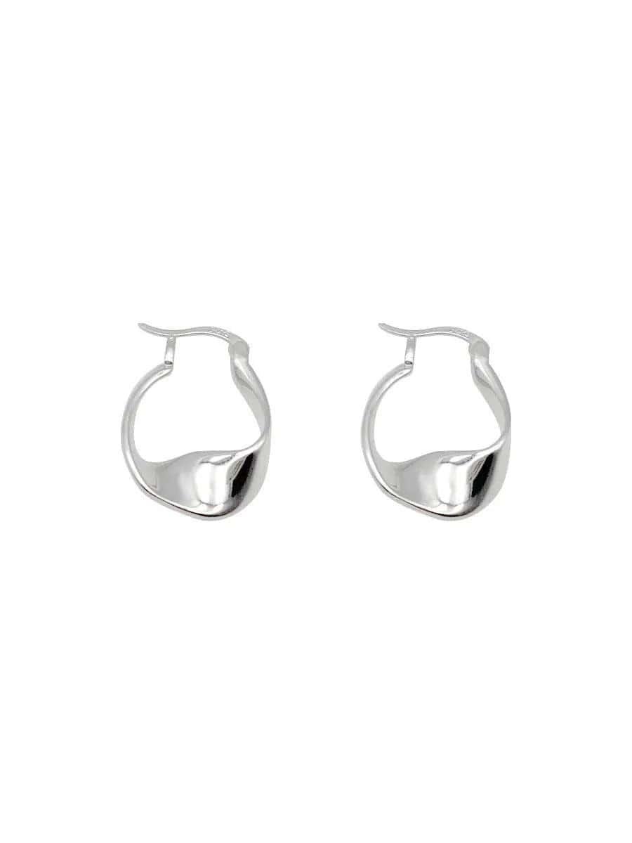 Boucles d'oreilles MAC063 torsadées avec fermoir, remplies