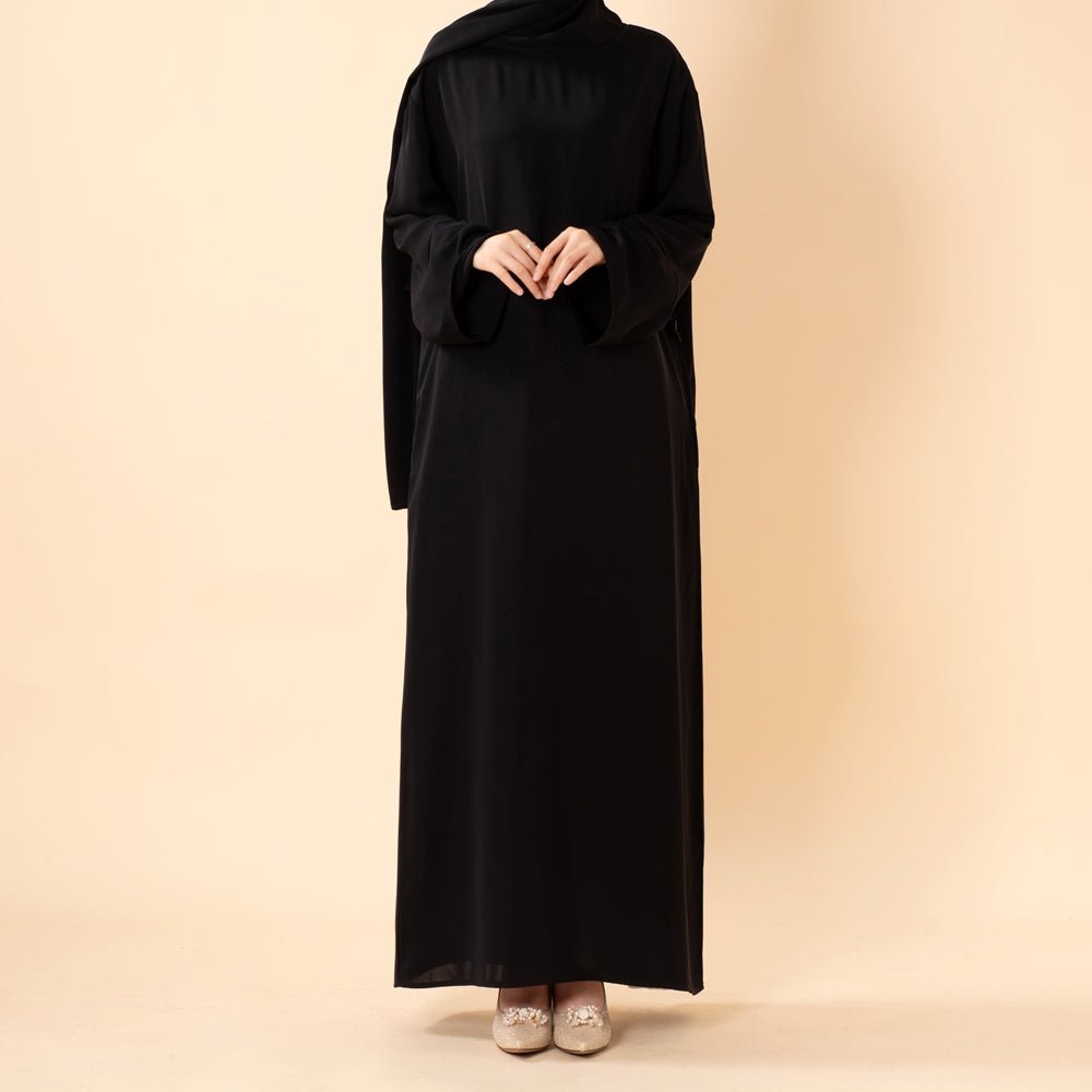 Abaya une pièce premium hijab pour femmes | Abaya de voyage en tissu Nida (MJ024)