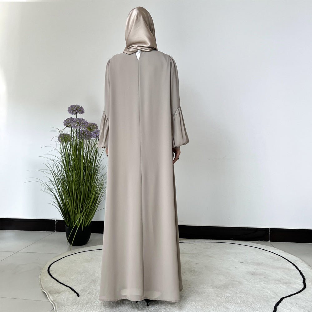 Abaya Chiffon Manches Lanterne Temperament (MA123)