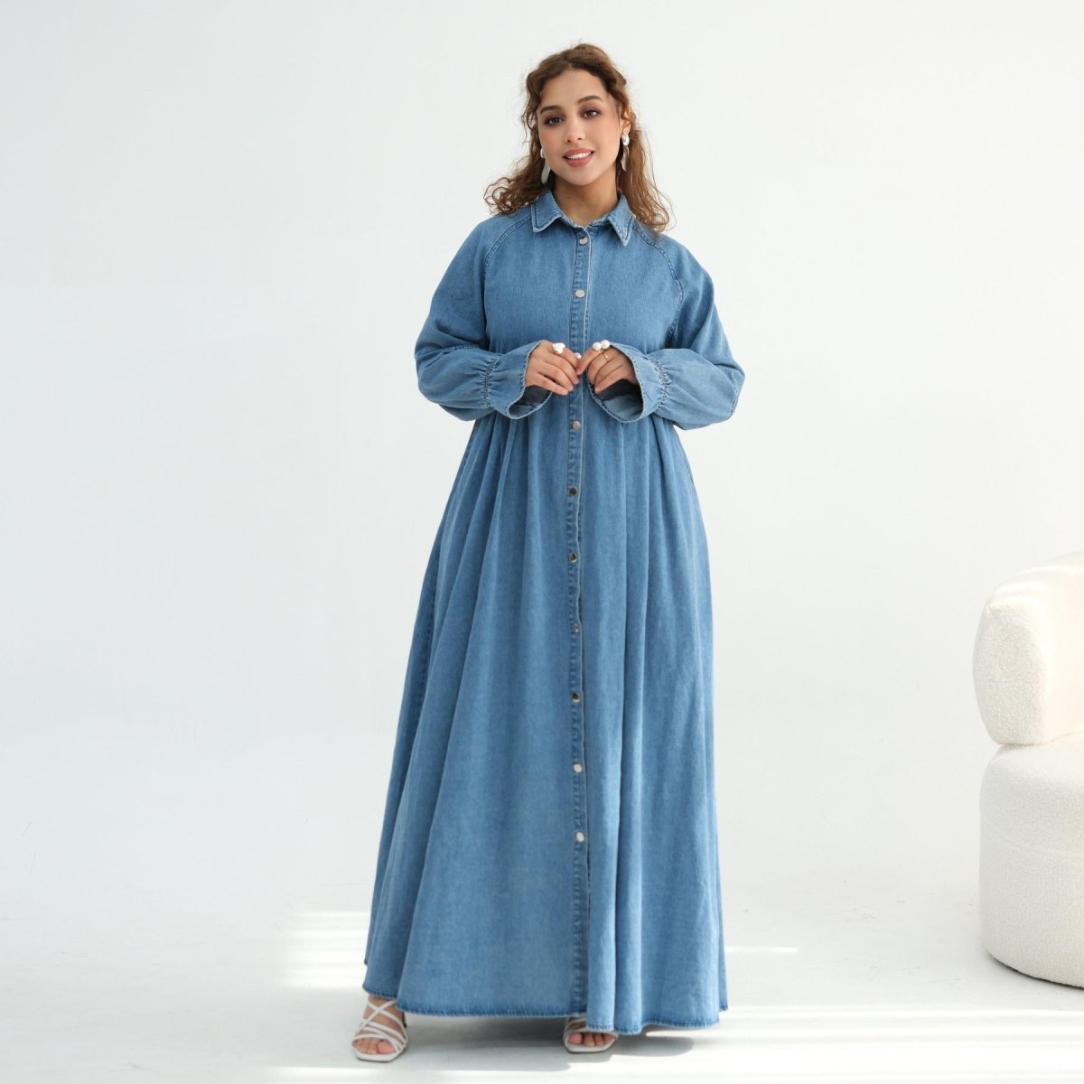 Robe Maxi en Denim Lyocell Tencel (MA398)