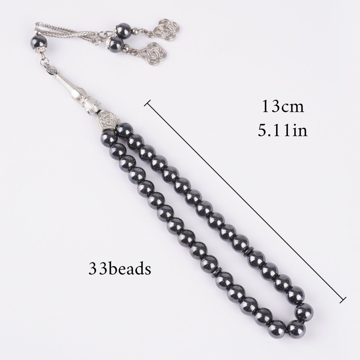 Tasbeeh en Obsidienne Noire 33 perles (MR085)