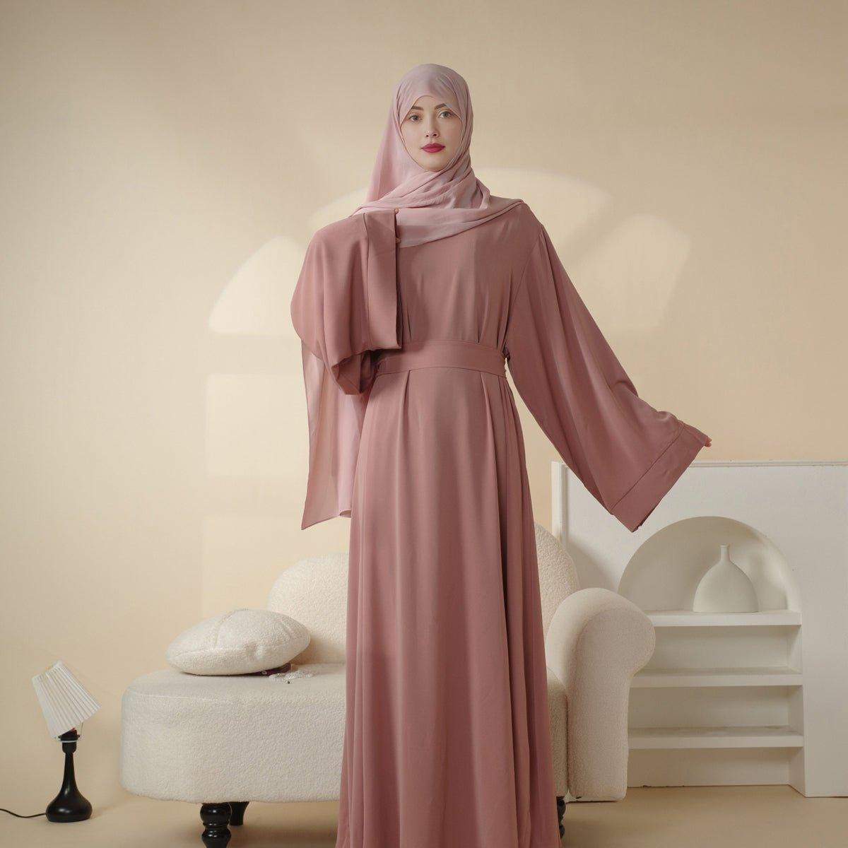 Abaya unie douce en Nidha (MA005)