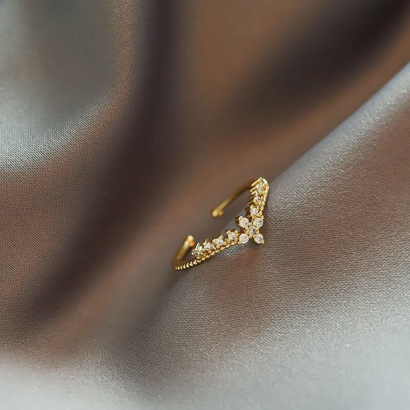 Bague ouverte tendance et personnalisée, style luxe discret (MAC233)