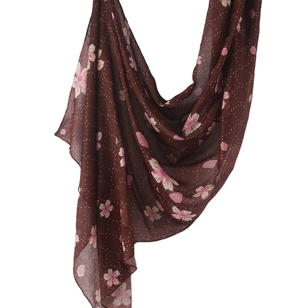 Foulard Hijab imprimé Fleurs de Cerisier (MH241)