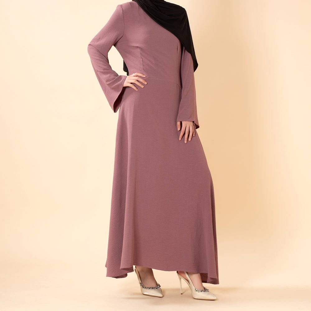 Robe Abaya Élégante en Crêpe avec Poche (MA432)