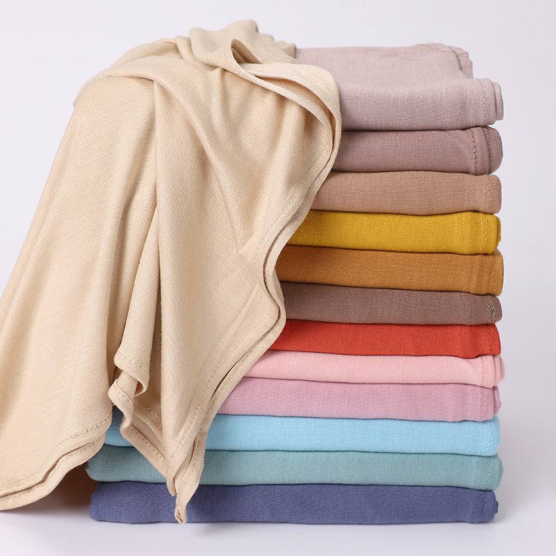Hijab Premium Style Bohème en Coton Mercerisé Grand Format (MH114)