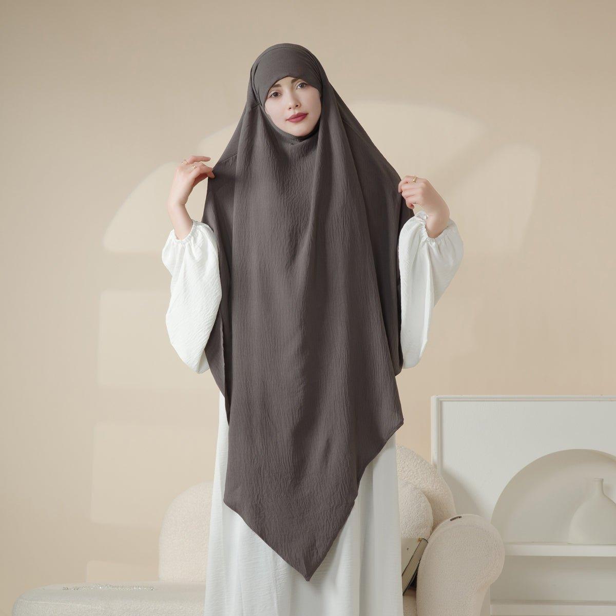 MK005 Khimar une couche en crêpe