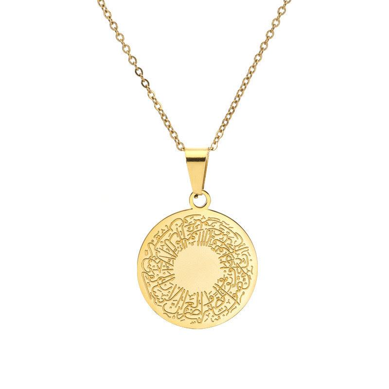 MAC095 Collier Unisexe Rond en Acier Titane