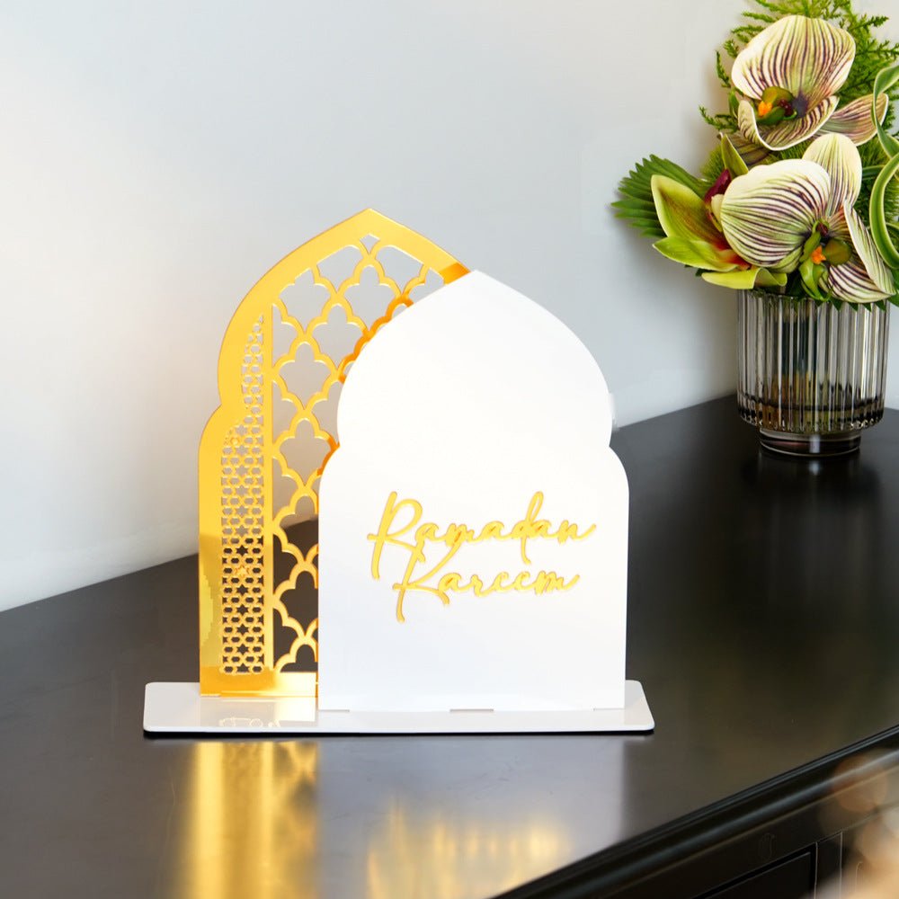 Décoration de Table en Acrylique à Motif Islamique Ajouré (MAC404)