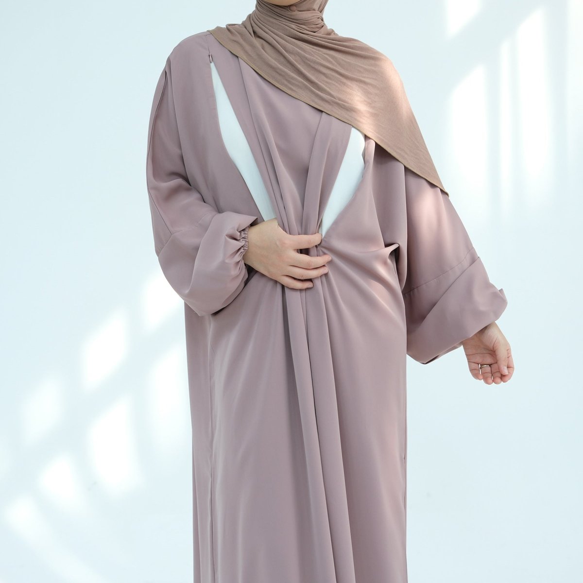 Abaya d'allaitement en tissu Nida (MA387)