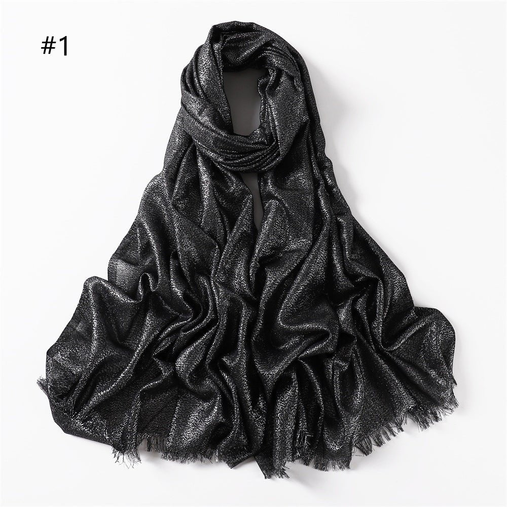 Hijab en Soie Artificielle Brillante Shining (MH100)