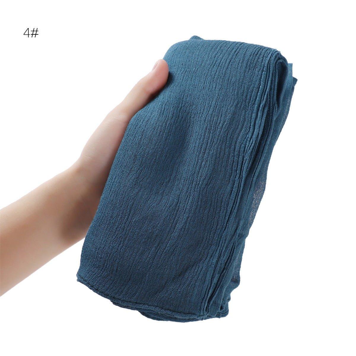 MH056 Hijab en rayonne plissé simple