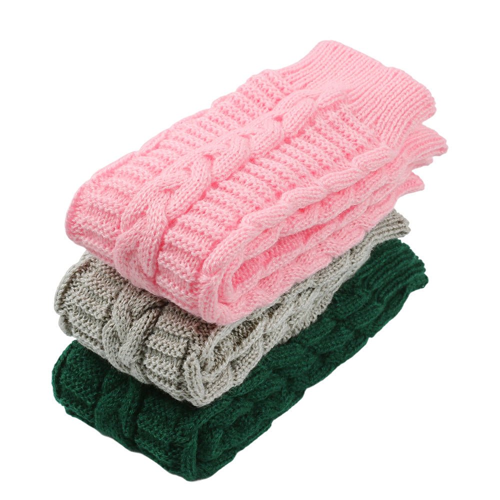 Manchettes chauffe-bras en tricot torsadé douillet (MAC310)