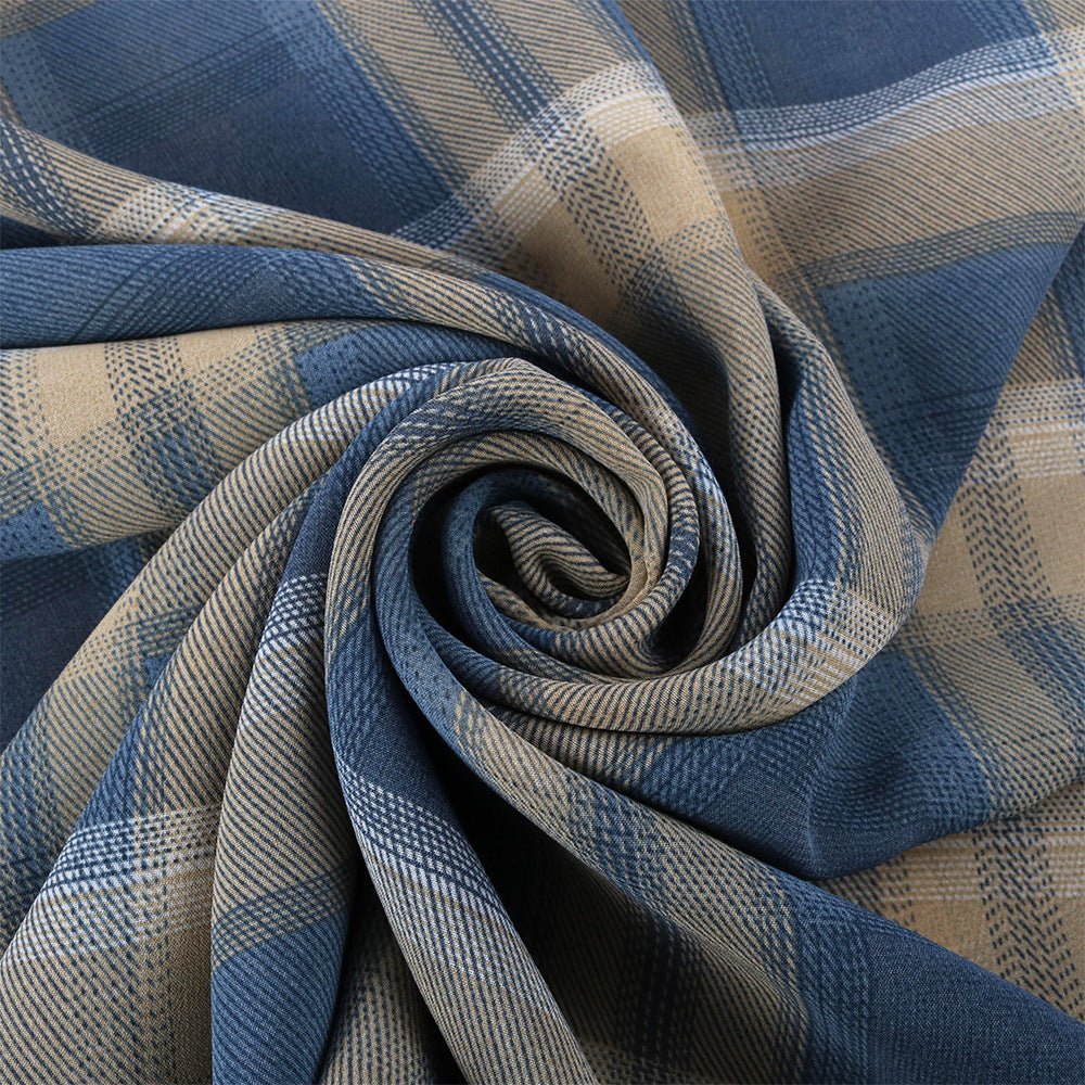 Foulard Hijab Léger Tartan Carreaux Vintage (MH258)
