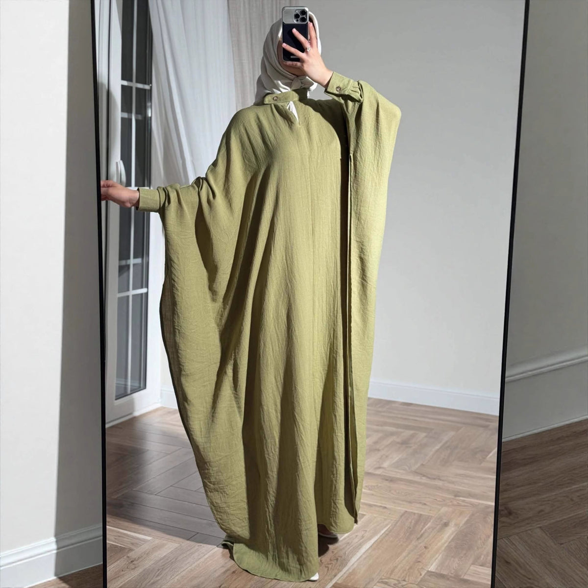 Abaya à manches chauve-souris (MA463)