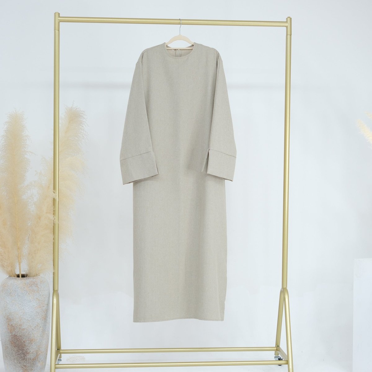 Abaya décontractée ample unie (MA109)