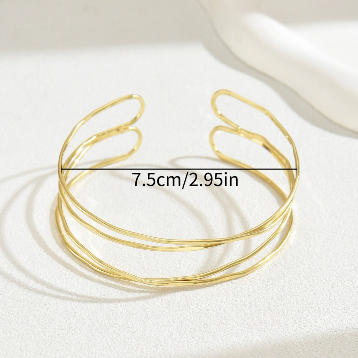Bracelet manchette géométrique multicouche (MAC410)