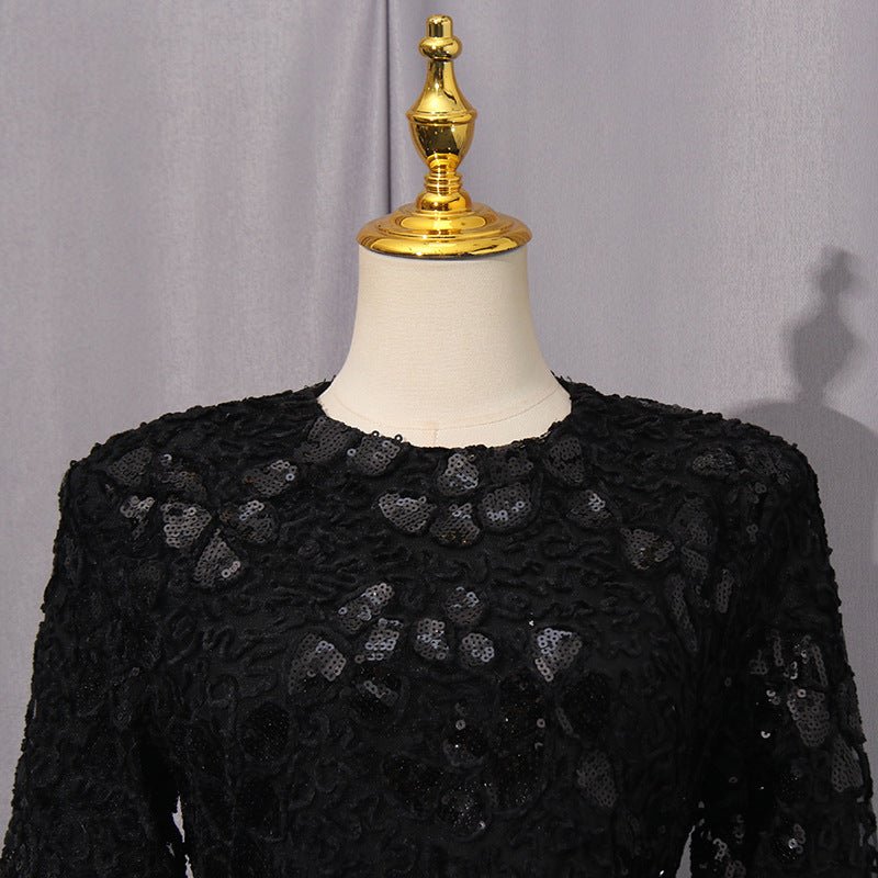 Robe Sirène Brodée en Dentelle | Robe Longue Fishtail Vintage et Élégante (MS215)