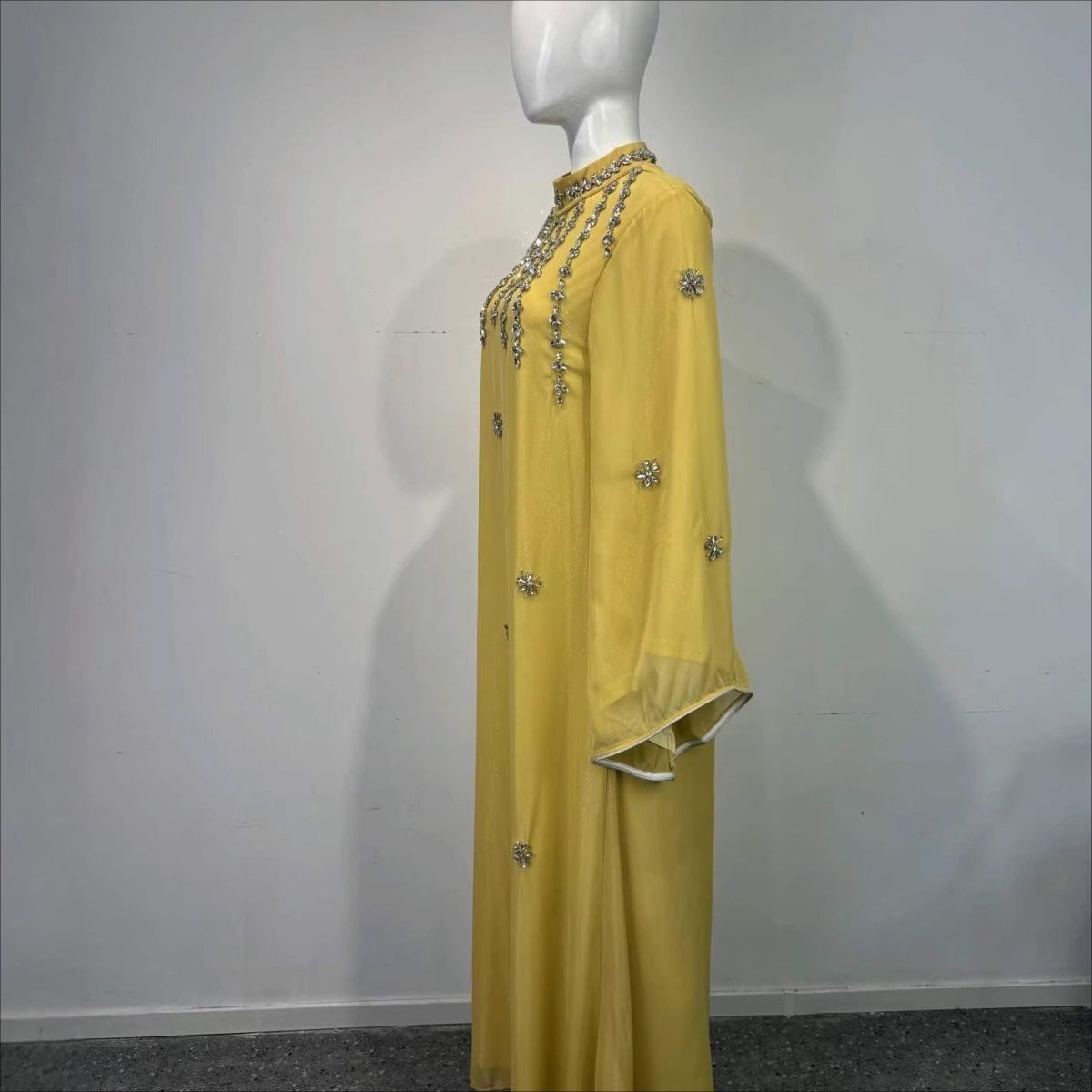 Abaya chauve-souris parsemée de strass (MA419)