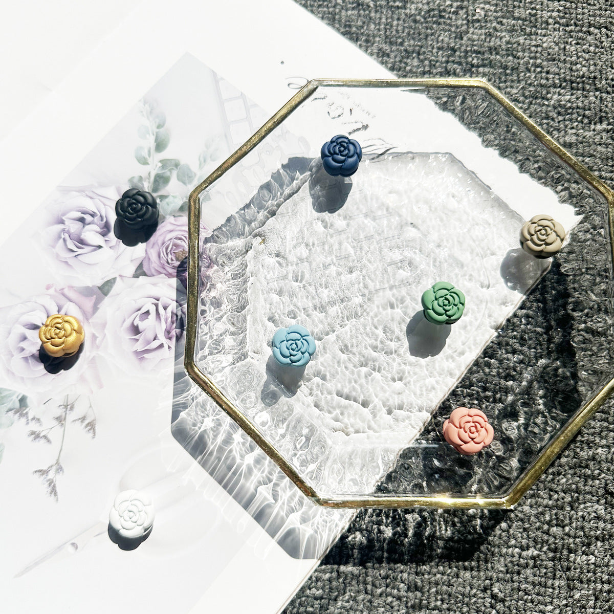 Épingle Magnétique Camellia Sécurité Élégance pour Hijab & Écharpe (MAC342)