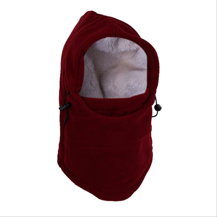 Cagoule d'hiver doublée polaire | Masque de ski intégral avec capuche ajustable (MAC306)