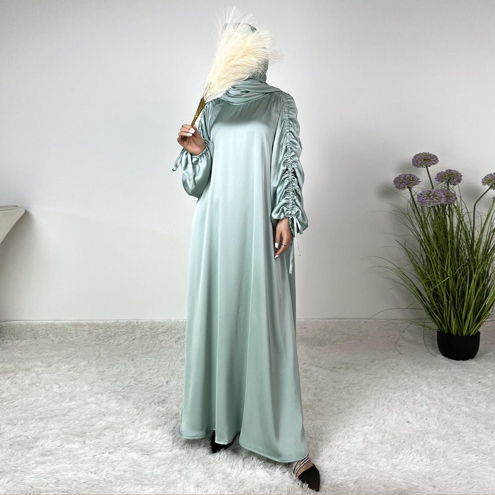 Robe Abaya Ample à Manches Lanterne Ajustables (MA167)