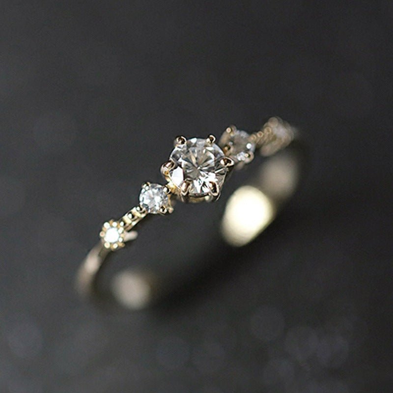 Bague en dentelle ajourée style palais, luxe raffiné (MAC193)