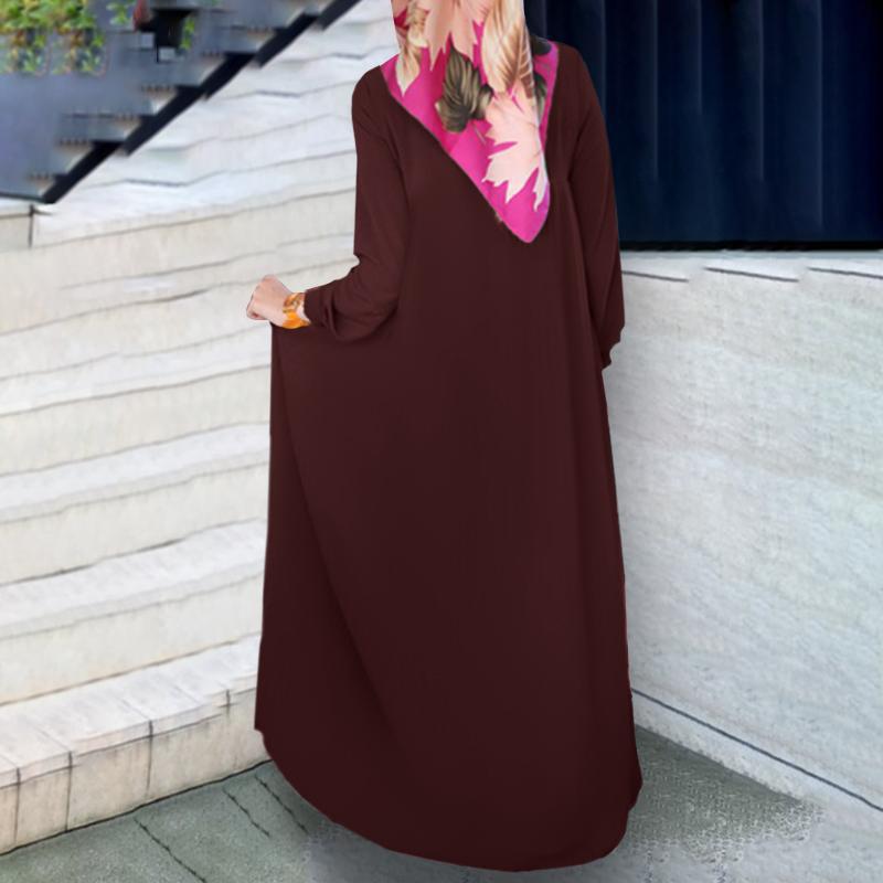 Abaya plissée unie et simple (MA094)