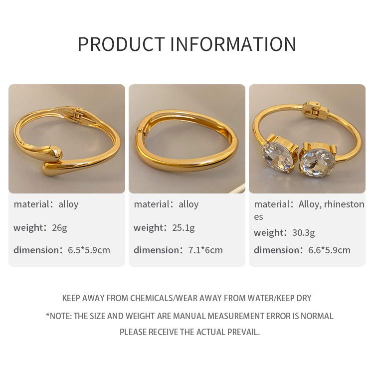 Bracelets Brillants Luxueux et Minimalistes de Haute Qualité - Bracelets Simples au Ton Froid et à l'Allure Sophistiquée (MAC242)