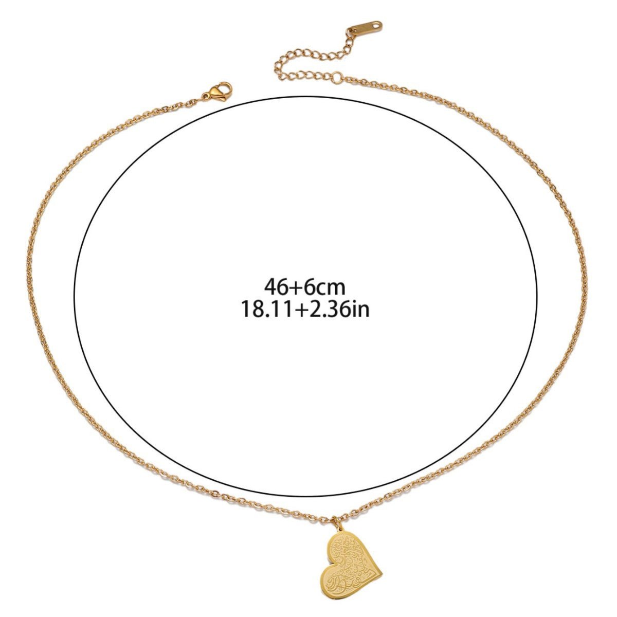 Collier en acier titane gravé « Love » haut de gamme (MAC232) (AVEC BOÎTE CADEAU)