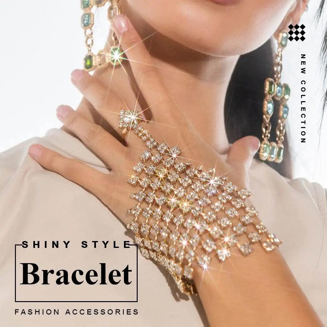 Bracelet à doigt MAC029 orné de strass éblouissants