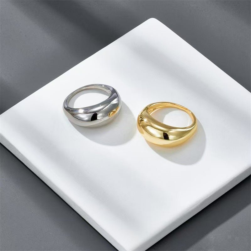 Bague Geometric Brilliance Anneaux minimalistes ultra-brillants pour superposition et style (MAC272)