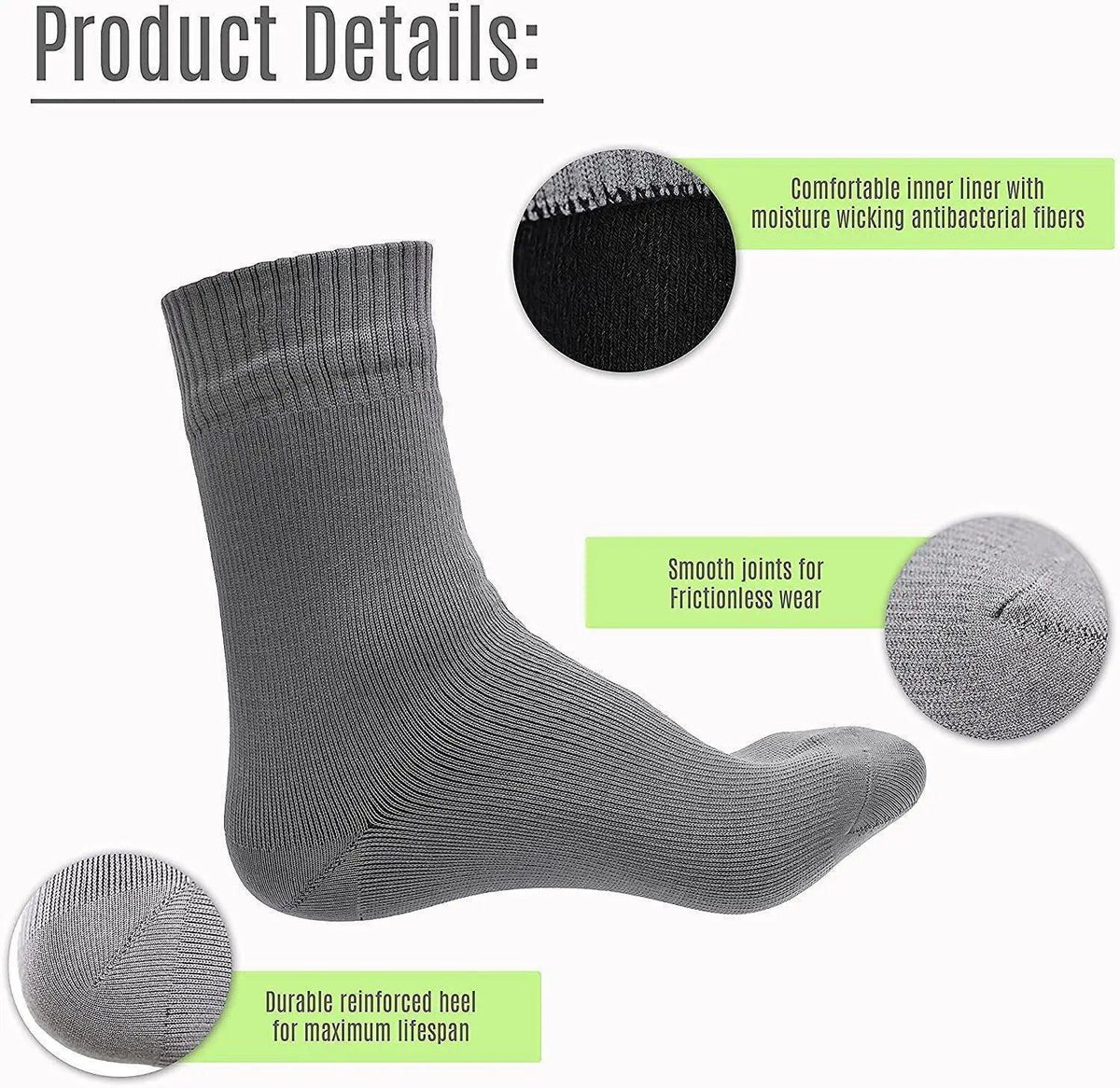 Chaussettes de Wudhu Musulmanes | Chaussettes Respirantes et Imperméables (MAC016)