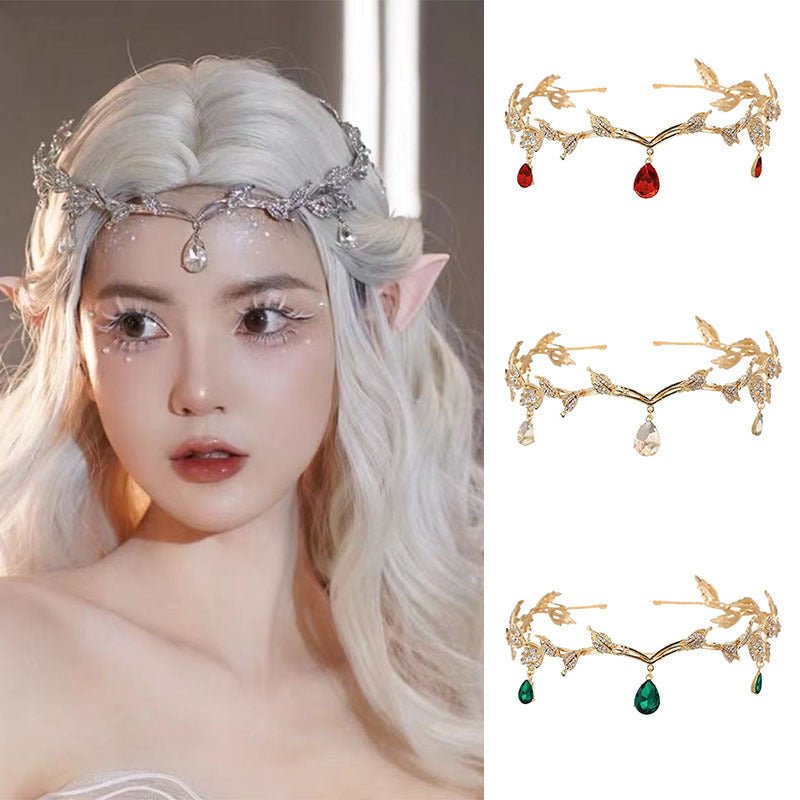 Barrette à cheveux ornée de strass avec pendentif pour le front (MAC329)