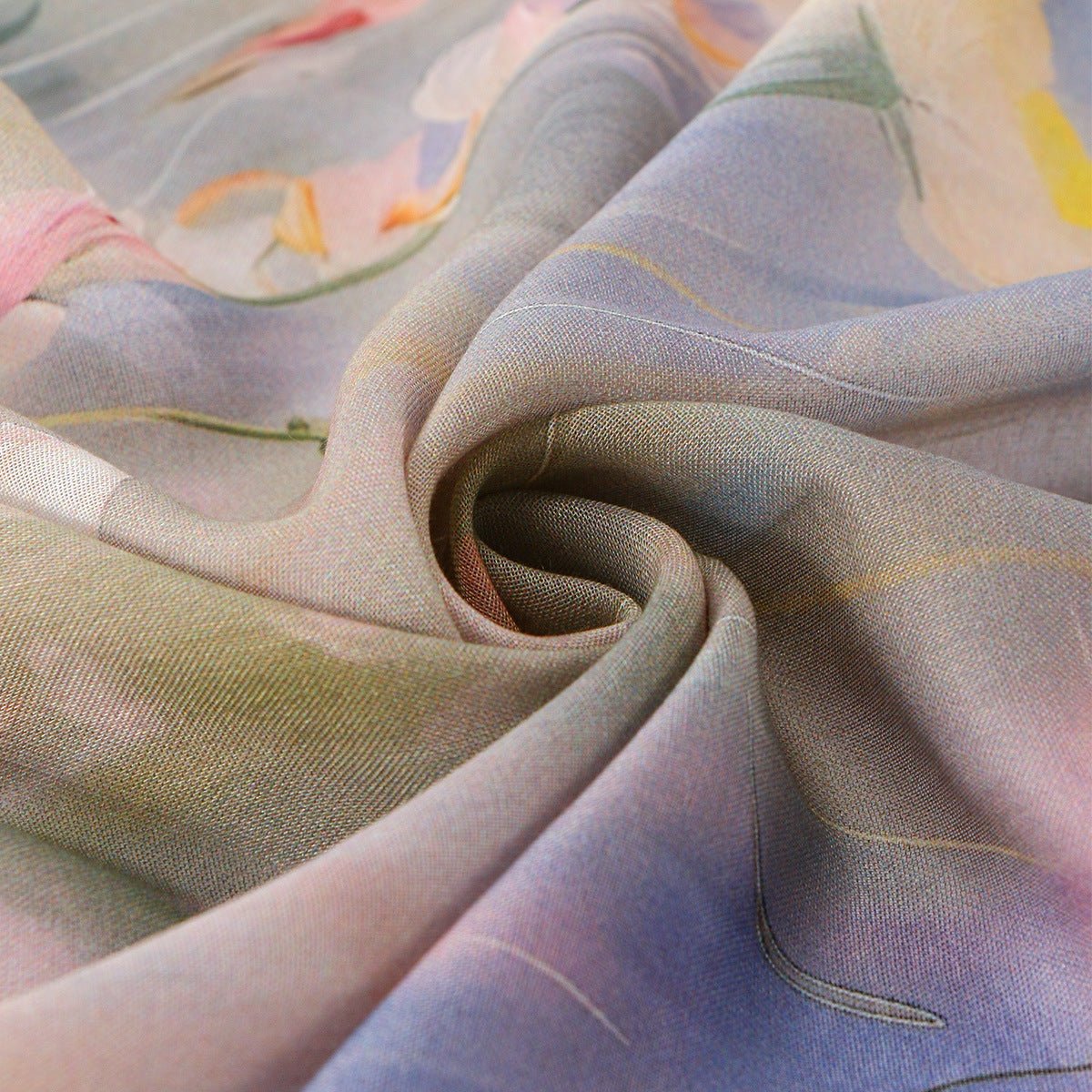 Foulard Hijab Léger Imprimé Floral Impressionniste (MH250)