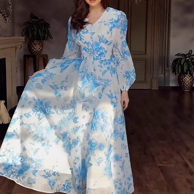 Robe Maxi Imprimé Botanique (MS392)