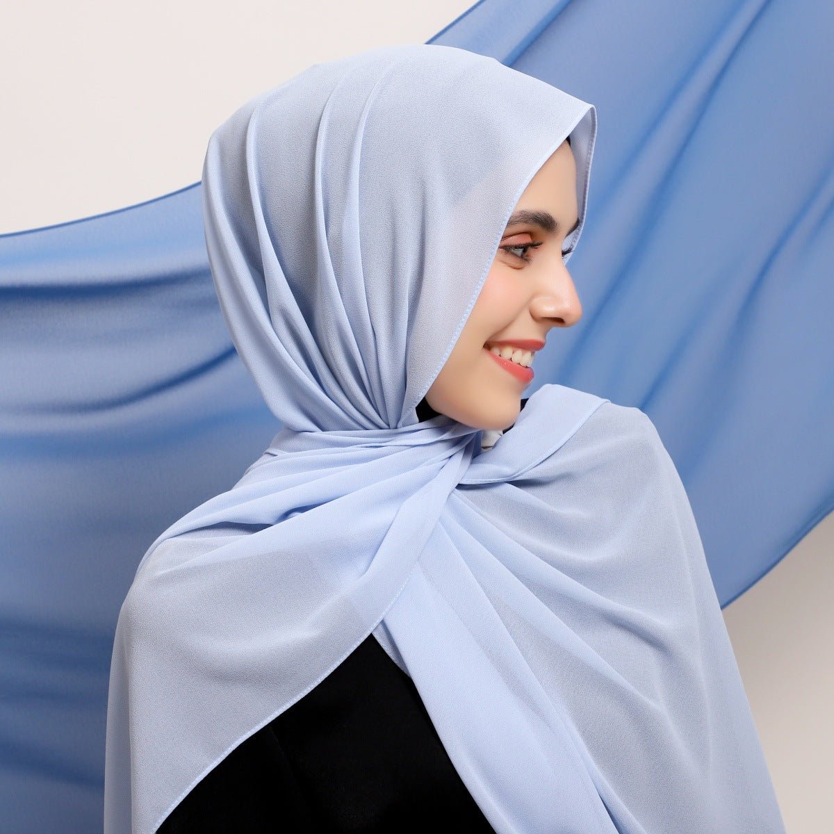 Écharpe Hijab en Chiffon Élégante - Structure Raffinée pour Tenue Modeste (MH127)