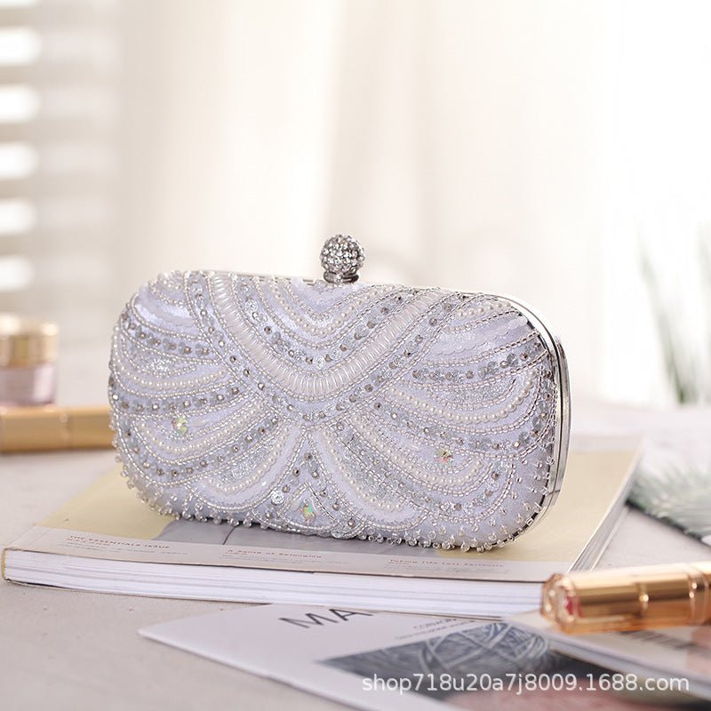 Sac pochette élégant orné de perles pour mariages et soirées (MAC278)