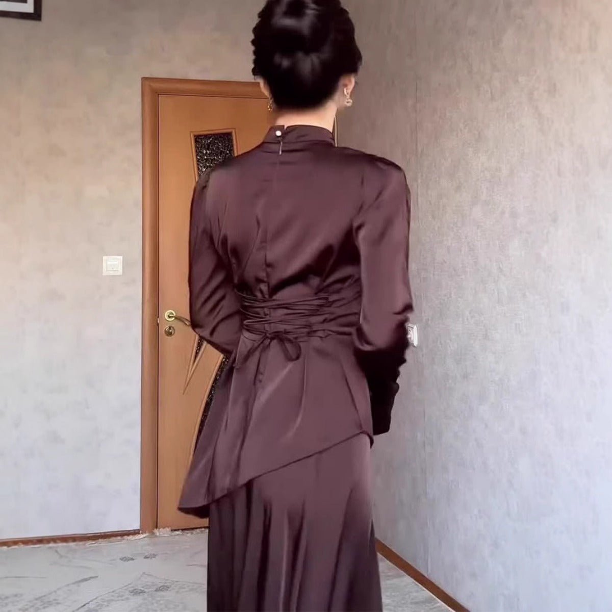 Robe Abaya Maxi Exotique à Manches Longues (MA216)