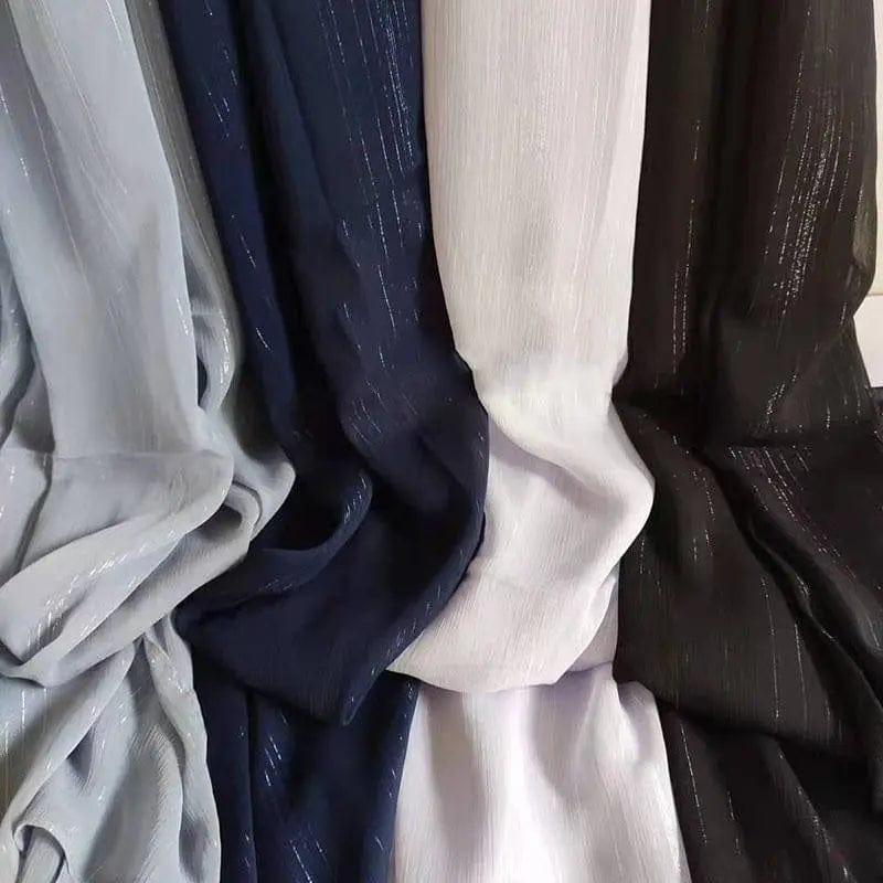 Hijab femme uni avec bronzage soie argenté (MH022)