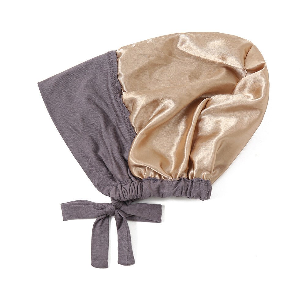 Sous-bonnet léger double épaisseur doublé satin pour hijab - Confortable et respirant (MH023)
