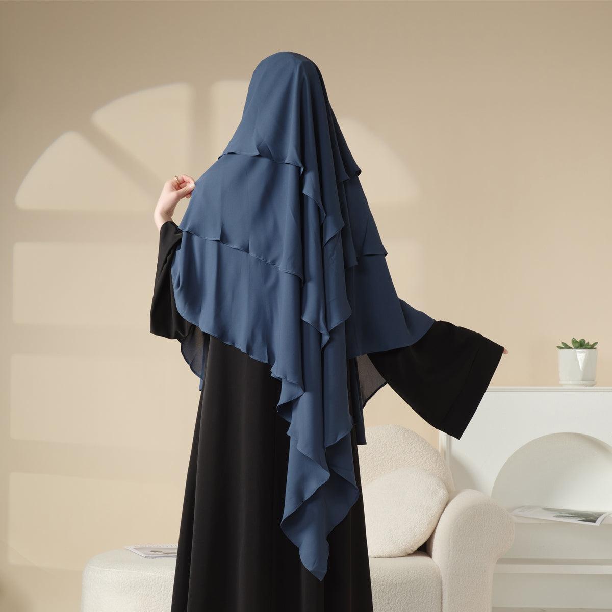 Khimar Trois Couches en Mousseline (MK002)