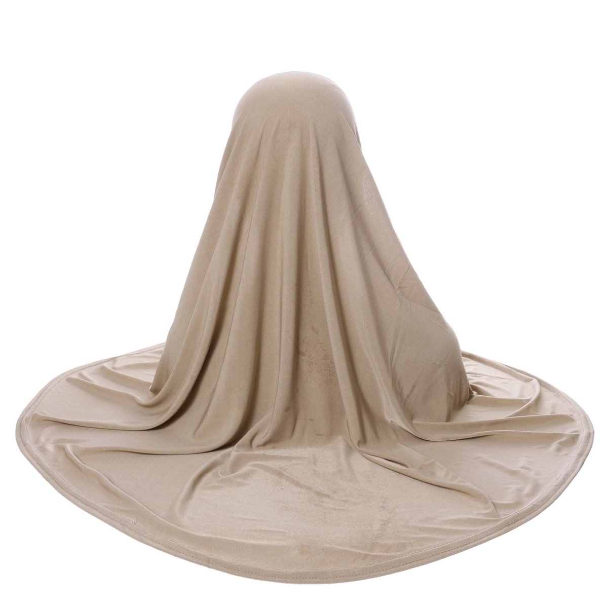 Hijab Khimar en Lin Cristal à Bord Arrondi (MK028)