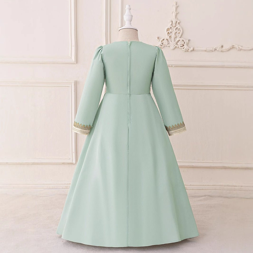 Robe Kaftan Brodée pour Filles (MKG019)