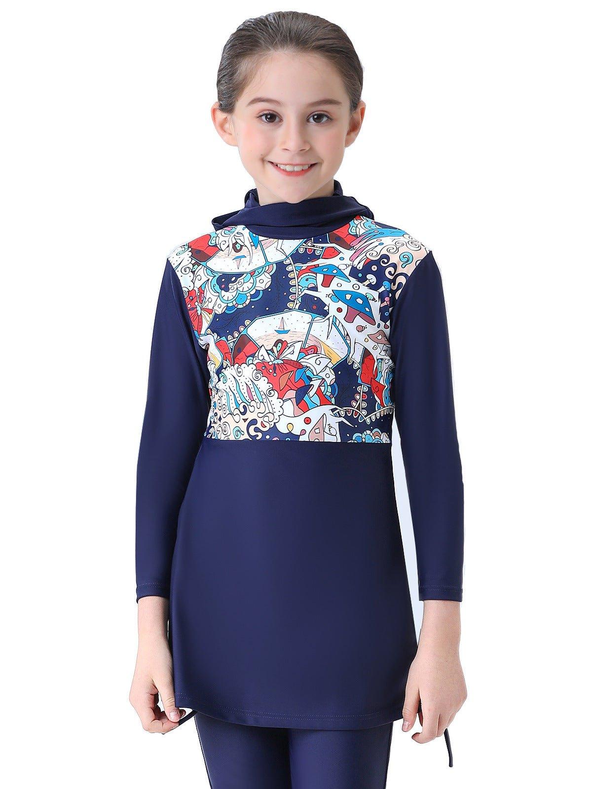 MB011 Maillot de bain enfant pudique pour la plage
